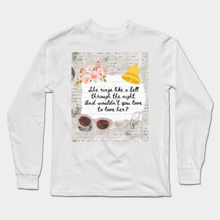 Rhiannon Song Lyric Print Long Sleeve T-Shirt